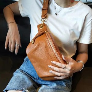 sac banane camel élégance