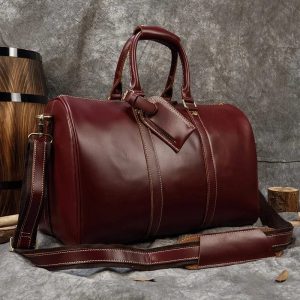 sac cuir bordeaux