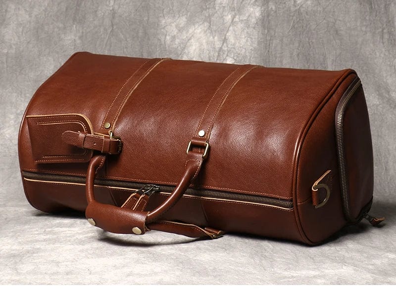 sac marron avec organisation