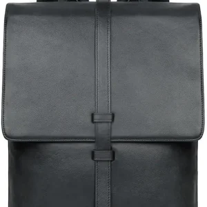 Sac à dos urbain noir avec rabat minimaliste