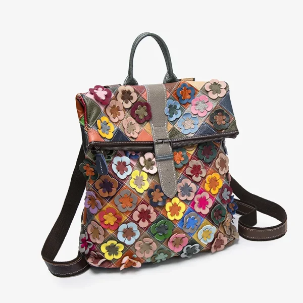 Sac à dos Cuir Patchwork femme tendance