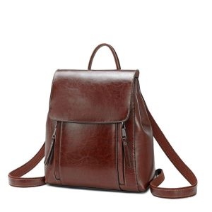 sac à dos marron rouge