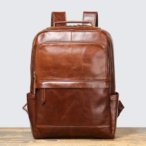 sac à dos cuir marron
