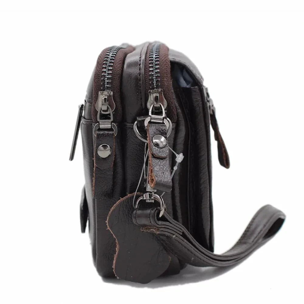 design pochette cuir noir