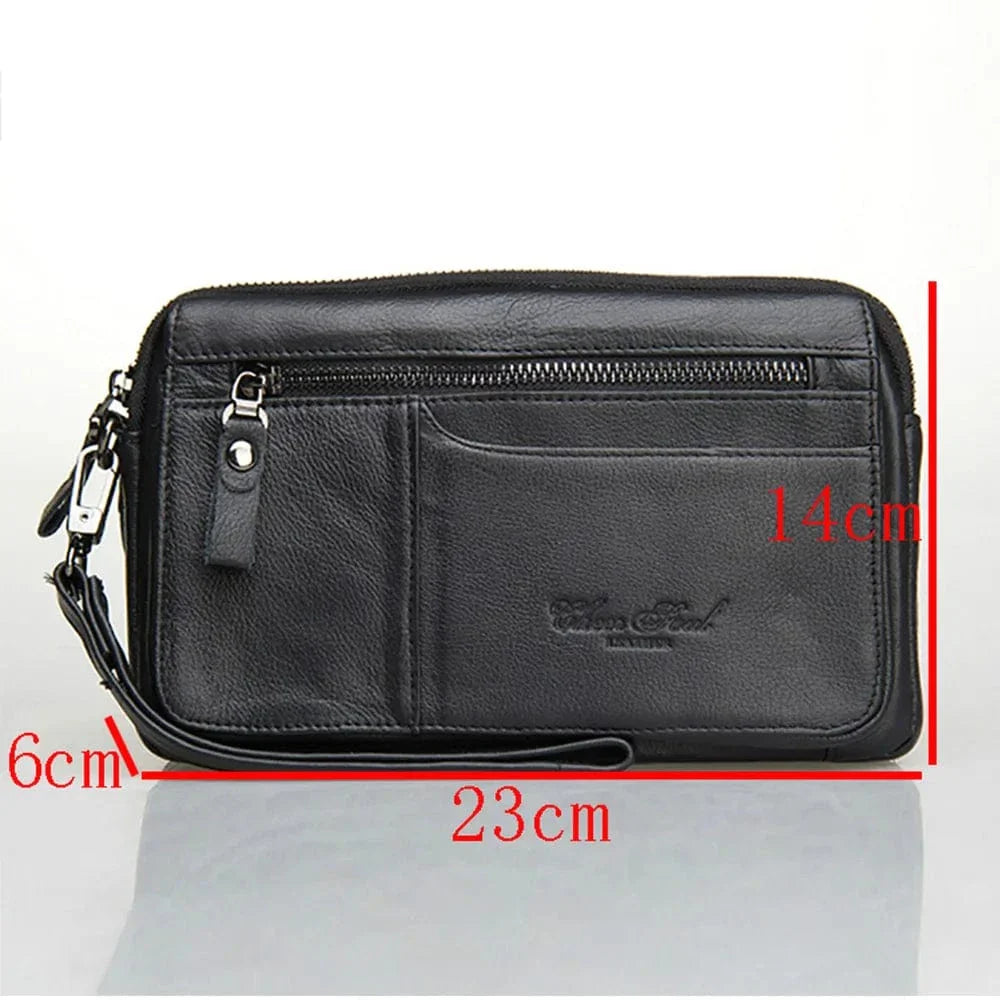 style pochette cuir noir