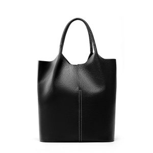 grand cabas cuir minimaliste