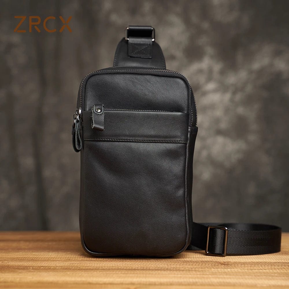 sac bandoulière cuir noir