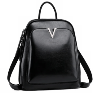 sac compact noir cuir verni