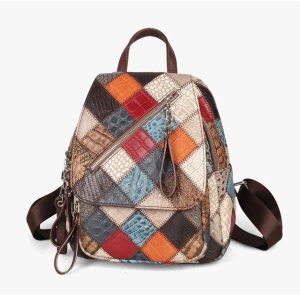 sac à dos carreaux texture Patchwork