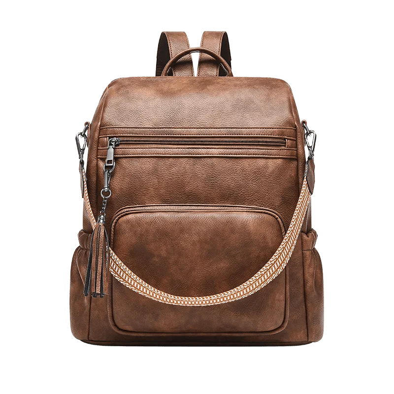artisanat sac à dos cuir marron