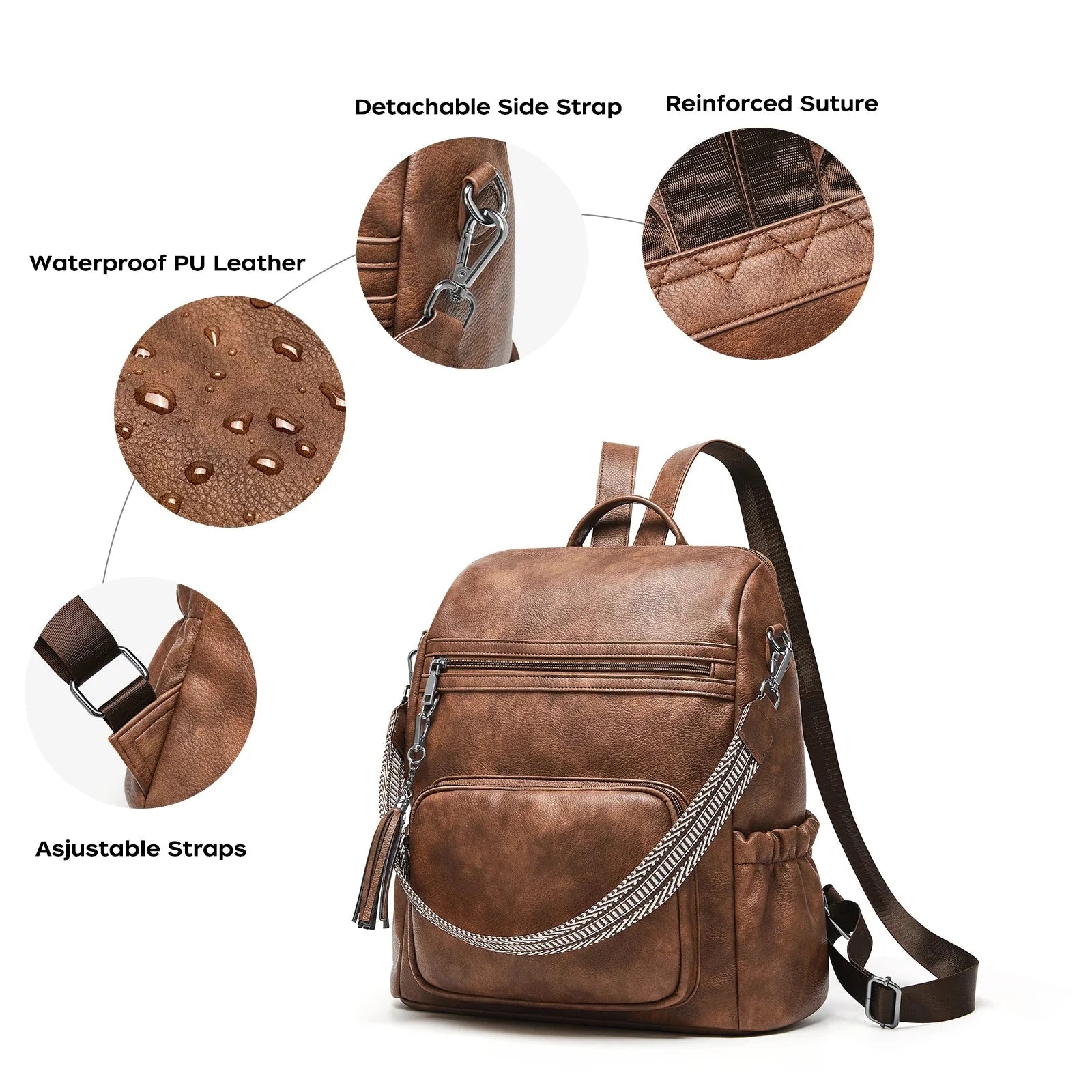 design sac à dos marron