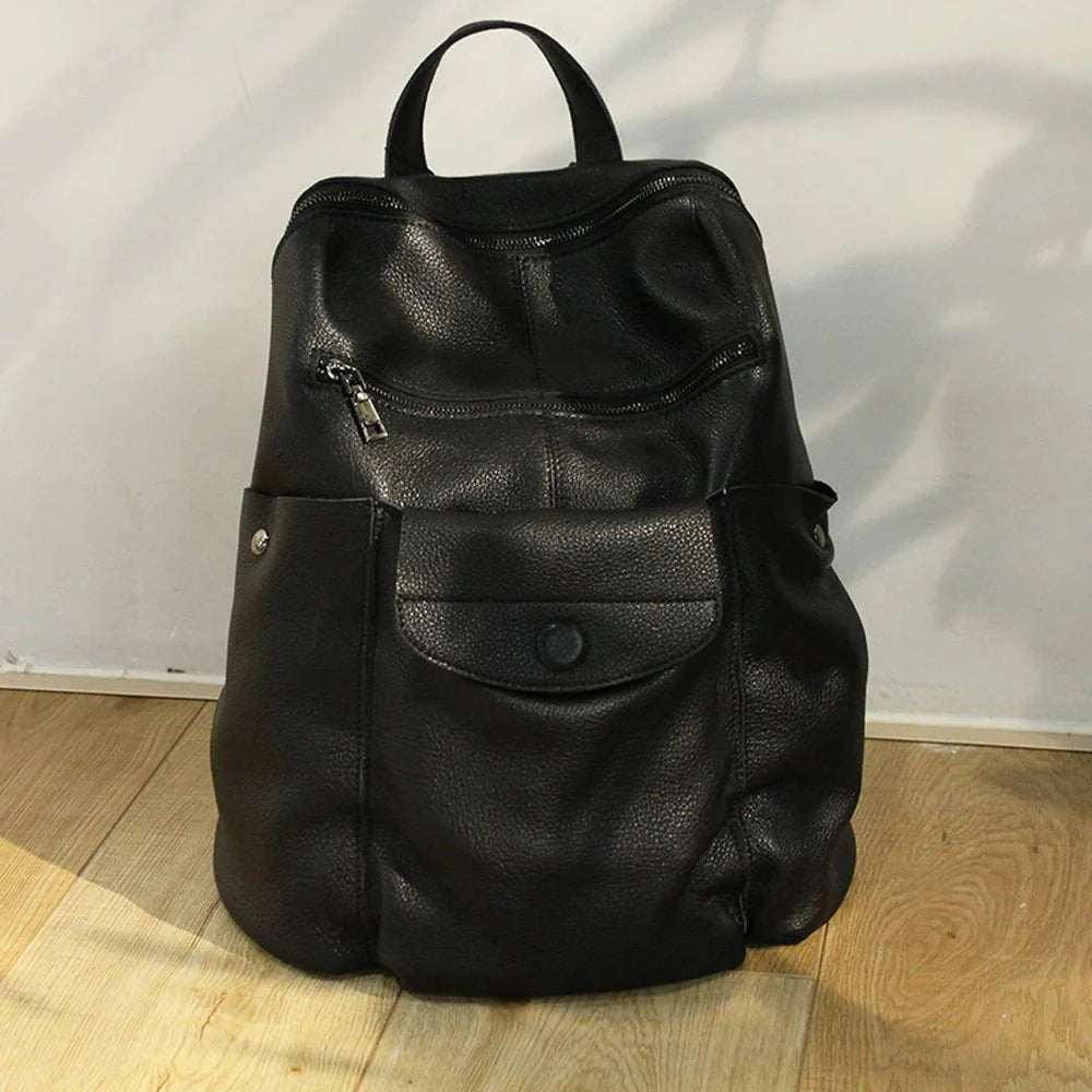 luxe sac à dos noir souple