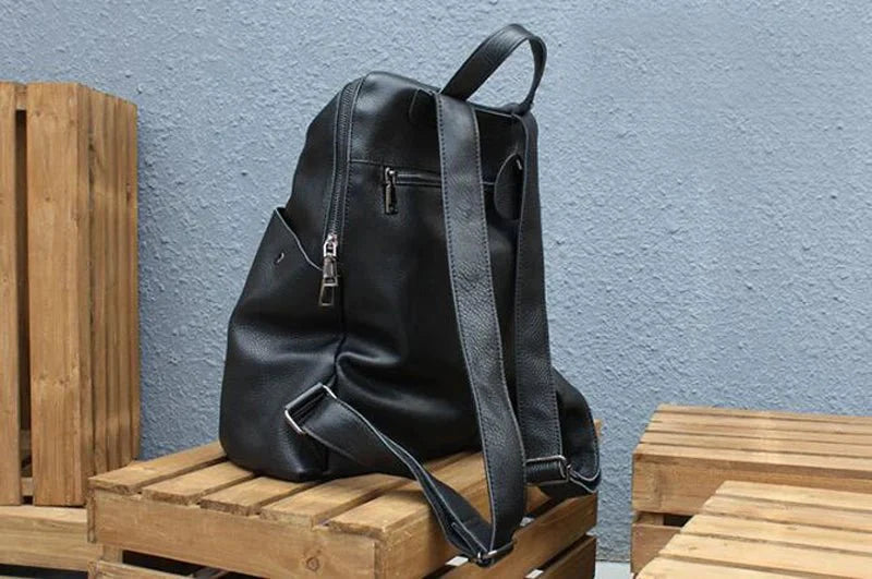 allure sac à dos cuir noir