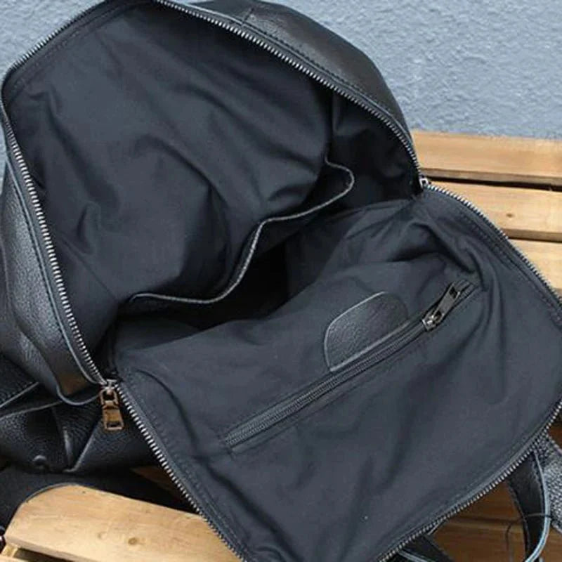 élégant sac à dos cuir noir