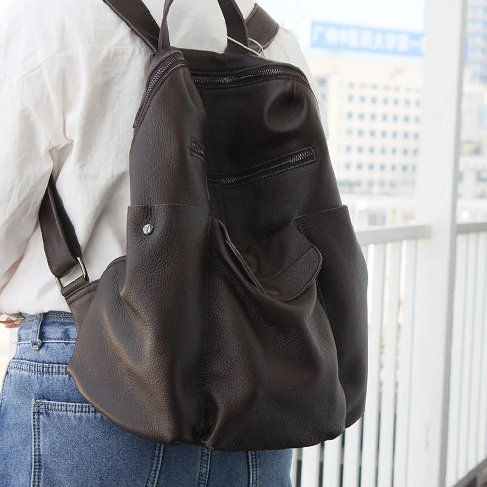 sac cuir noir avec pochette