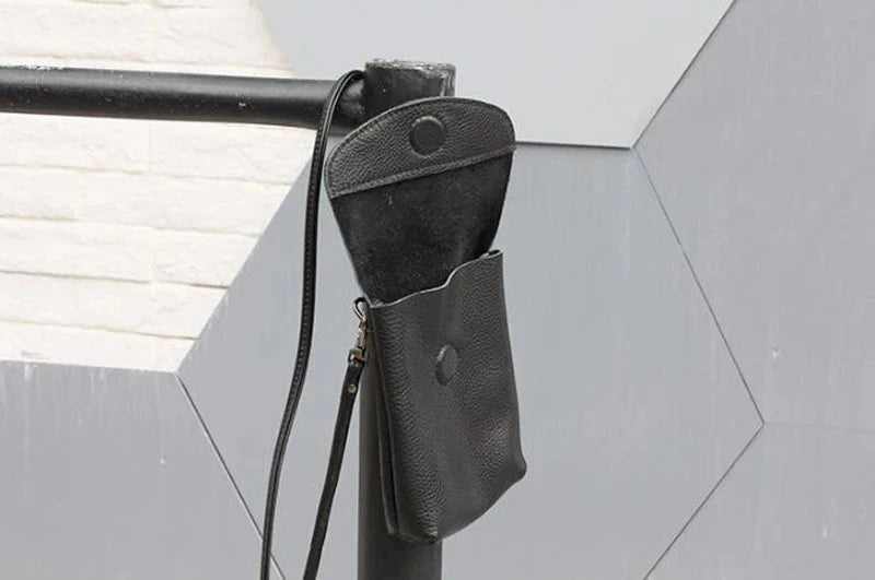 chic sac à dos noir avec pochette