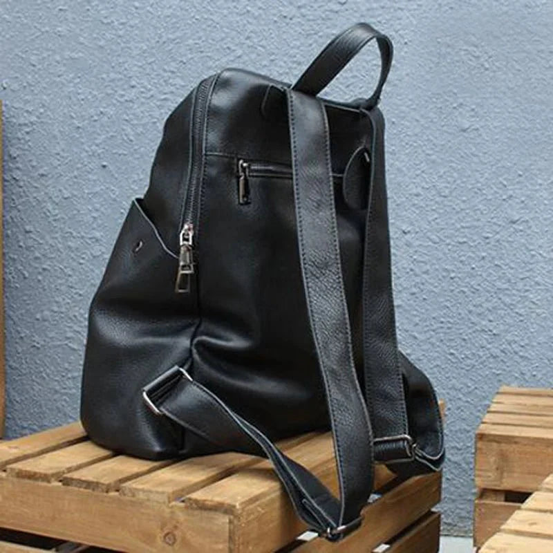 sac à dos pochette a bouton noir