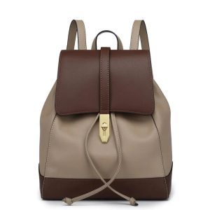 sac à dos bicolore cuir