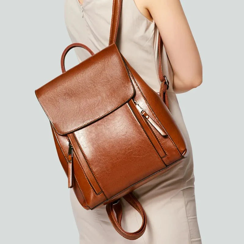 compartiments sac à dos cuir