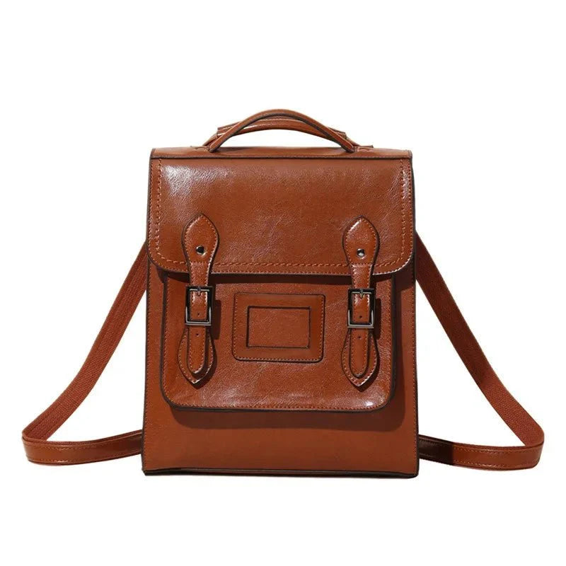sac rigide marron rétro
