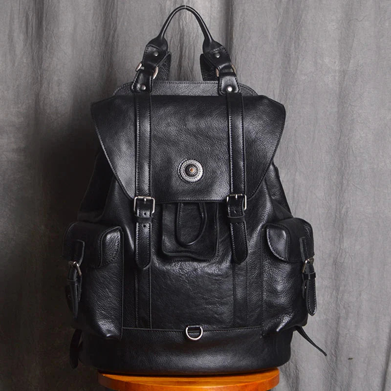 sac cuir marron vintage