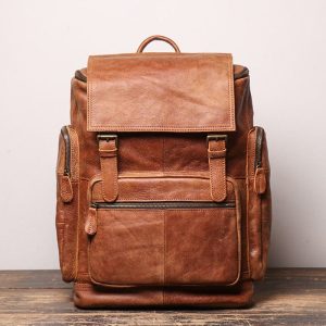 sac baroudeur cuir brun
