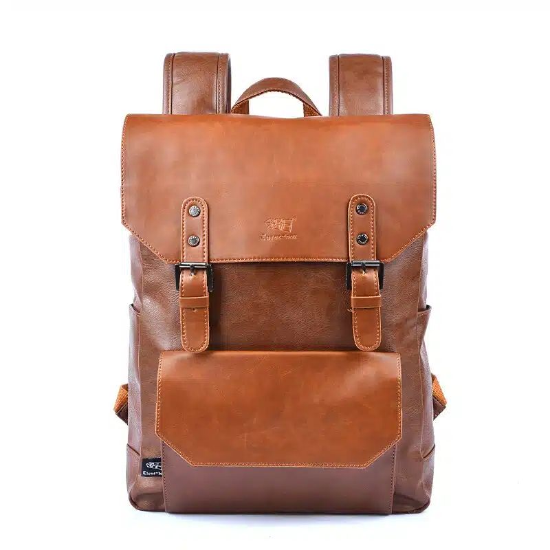 Cartable rétro en simili cuir