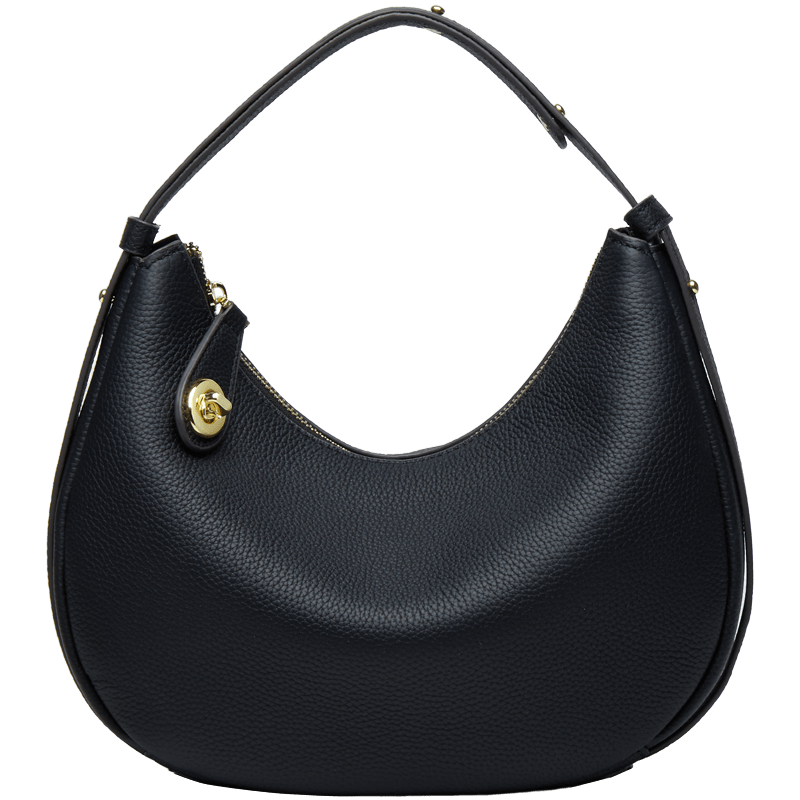 sac cuir grainé demi-lune