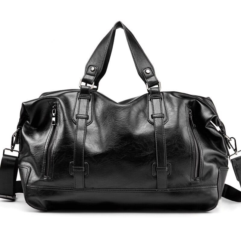 sac à main voyage simili cuir noir
