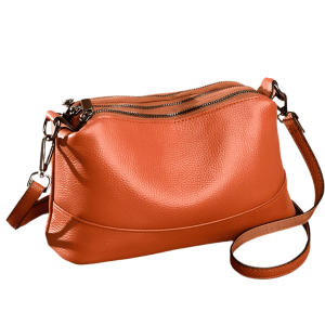 sac cuir bandoulière orange
