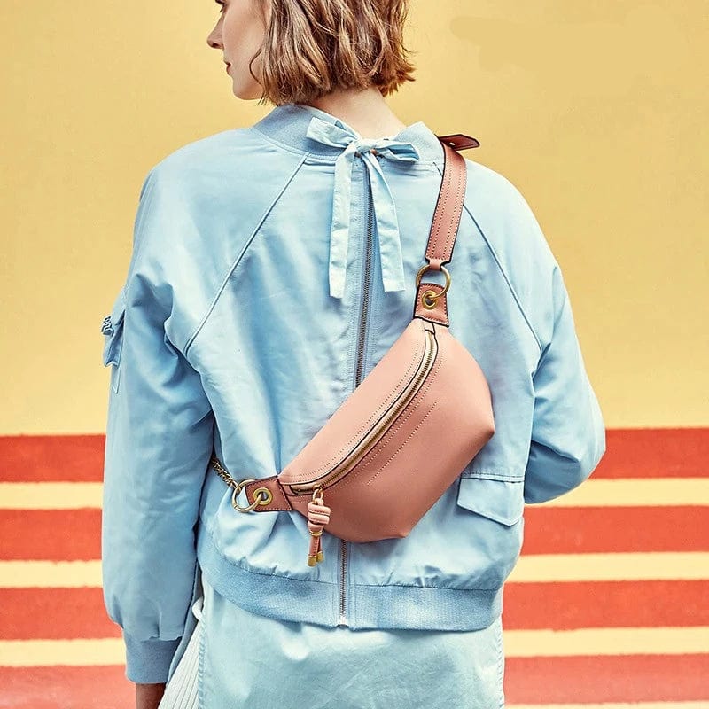 sac banane cuir