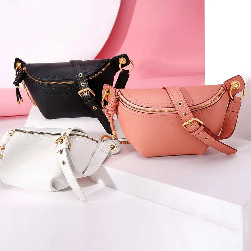 sac cuir rose élégant