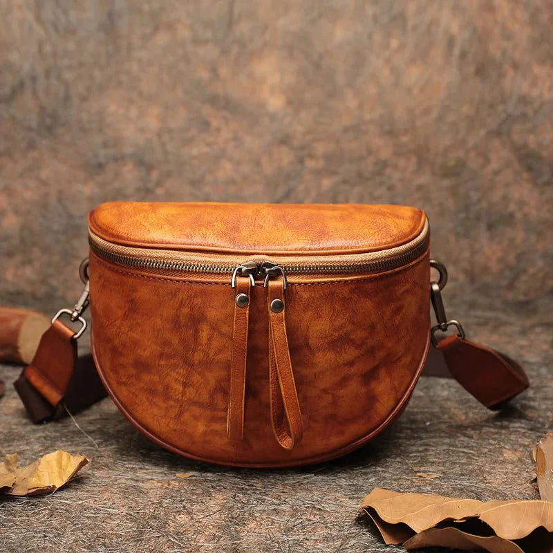 sac banane cuir rétro