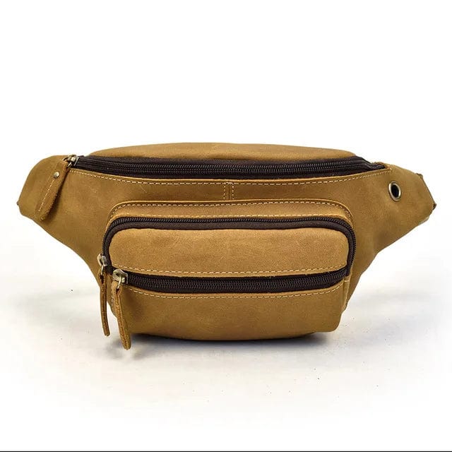 banane en cuir marron