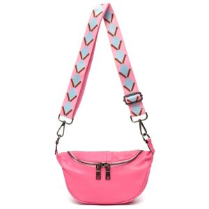 sac banane rose avec sangle graphique