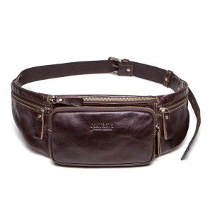 Sac Banane cuir Marron Foncé