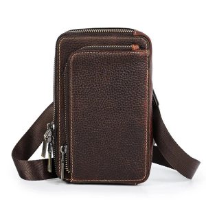 Petit sac cuir bandoulière design rétro