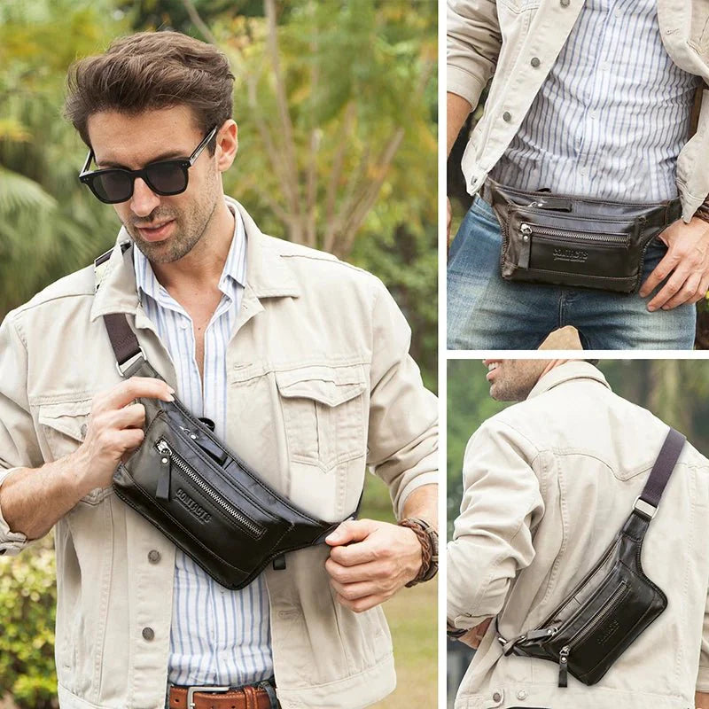 elegant sac banane patiné