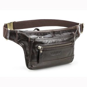 sac banane brun patiné