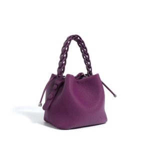 sac cuir tendance poignée tressée