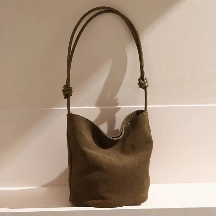 sac en cuir violet