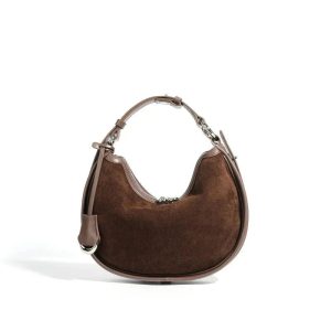 sac demi-lune hobo marron