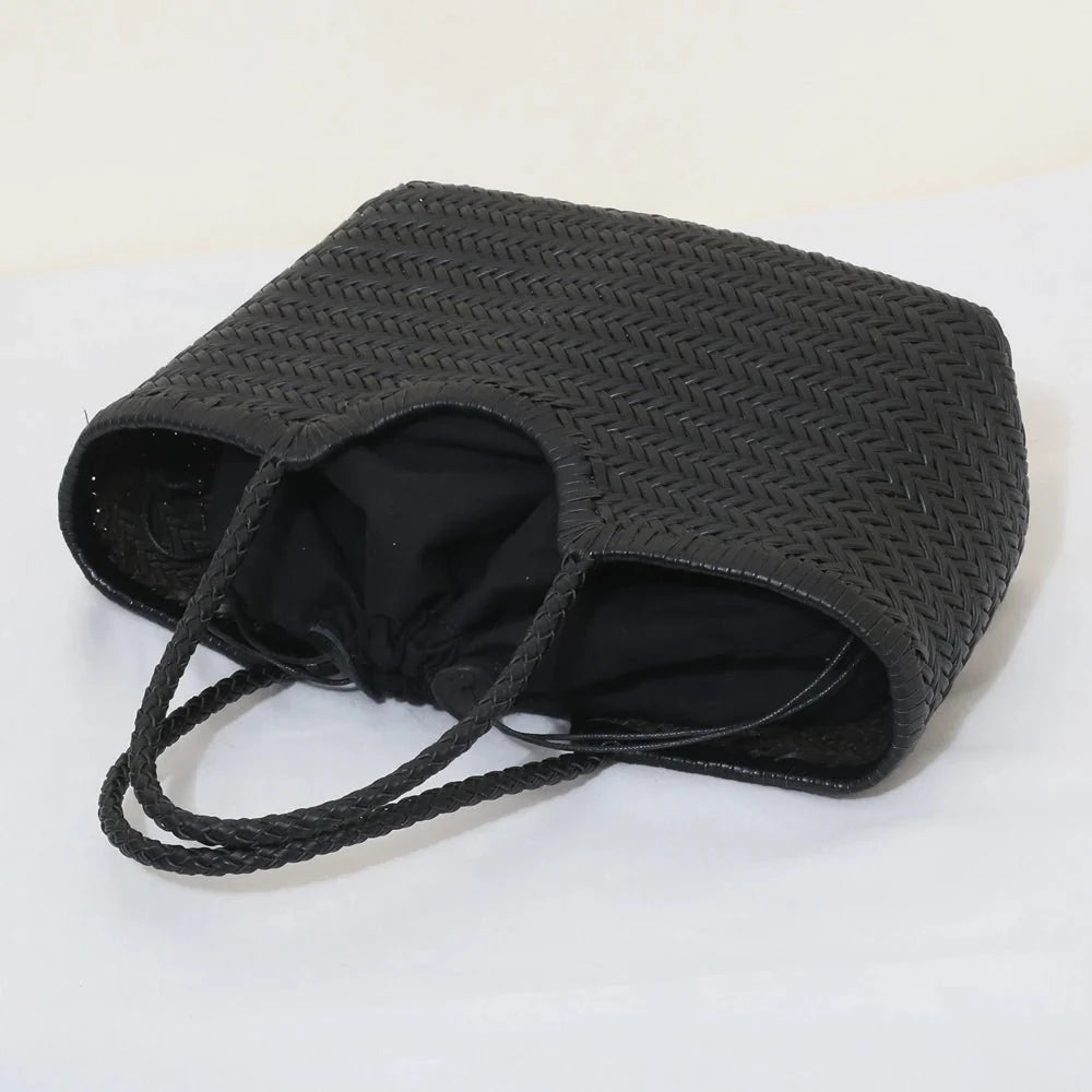 motif tressé en cuir