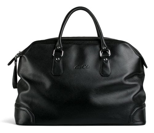 élégant sac cuir noir grainé
