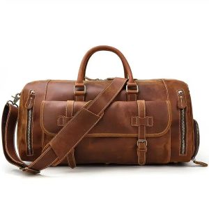 Sac de voyage en cuir vintage