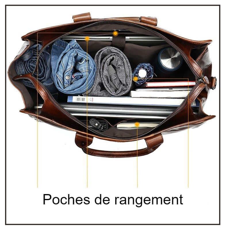 accessoire de voyage élégant en cuir