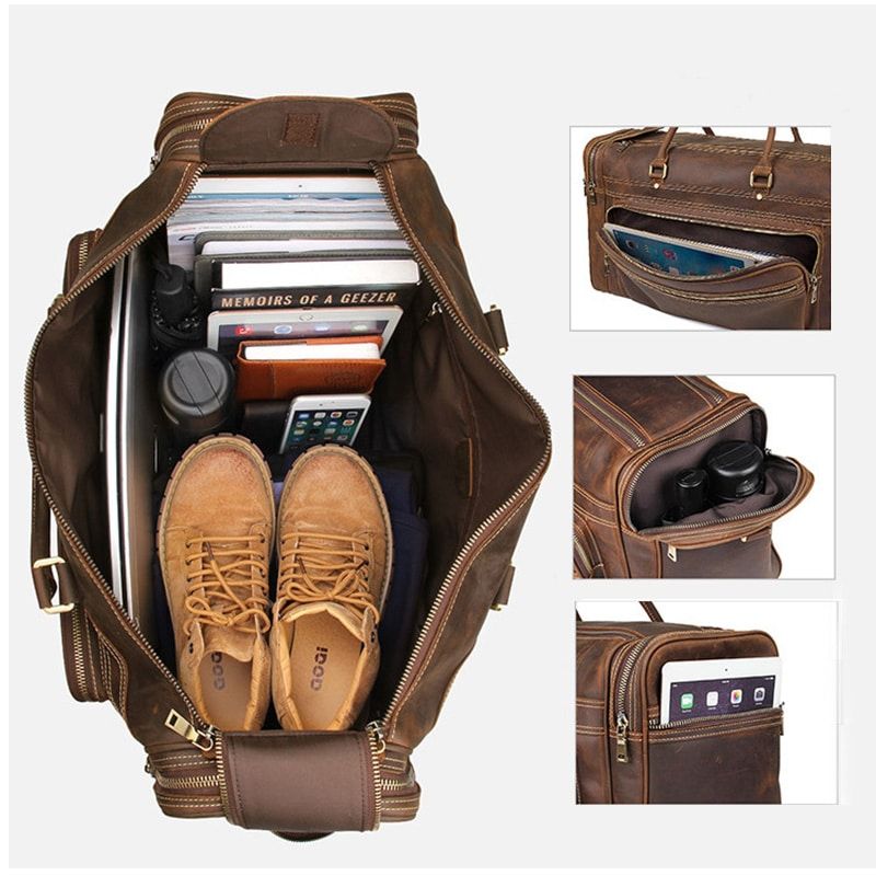 sac de voyage cuir élégant