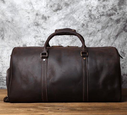 sac voyage cuir structuré