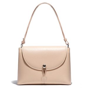 sac bandoulière beige cuir