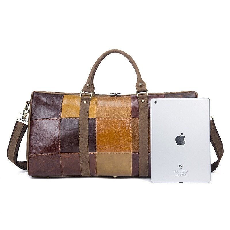 cuir patchwork sac bandoulière